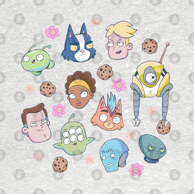 Final Space Friends and Enemies Pattern 1 by DajonAcevedo